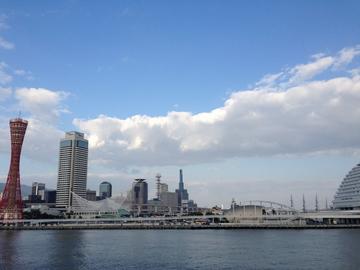外に出ると神戸港もきれいに見えます mippyさん