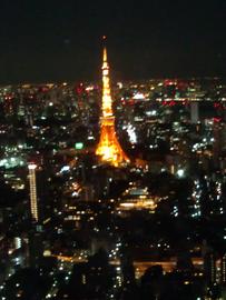 スカイツリーからの東京タワー夜景 ハルルンルンさん