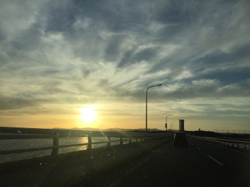 浜名湖大橋からの夕陽 えだまめさん