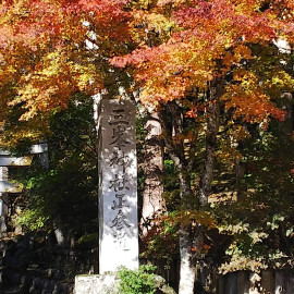 三峰神社から見る紅葉 ねねままさん