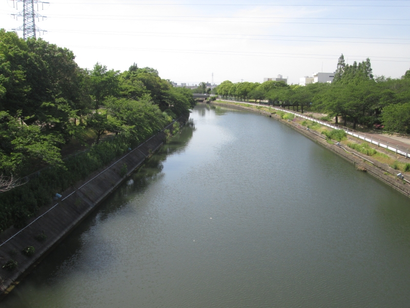 川沿いの遊歩道