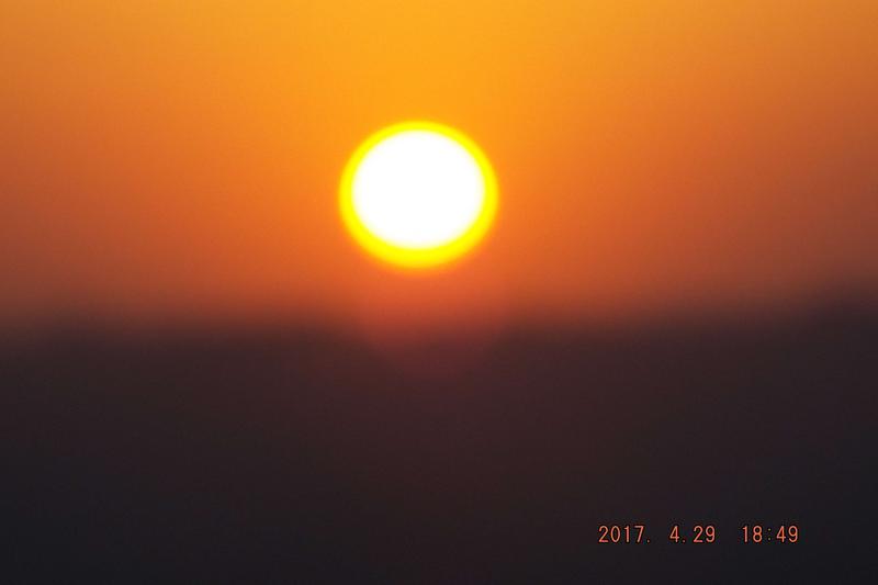 阿蘇に沈む夕日