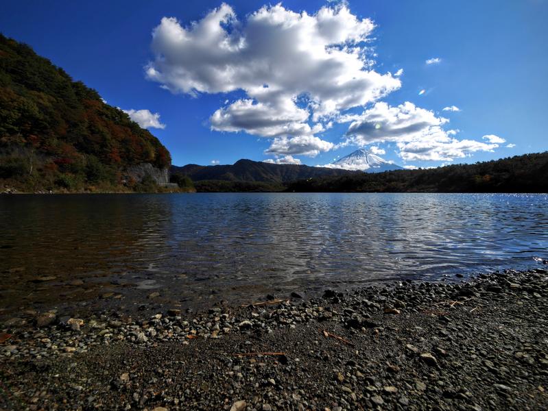 西湖から見た富士