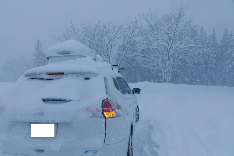 豪雪の中を駆ける