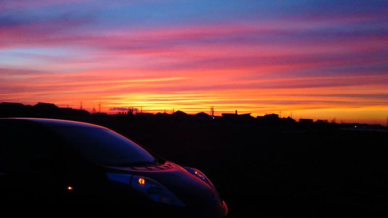 夕暮れとリーフ