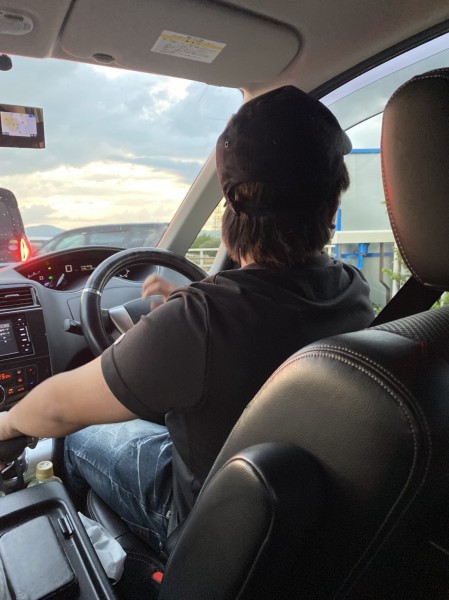 息子の運転に乗りました