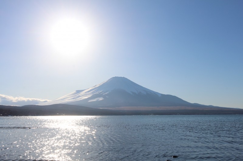 山中湖にて