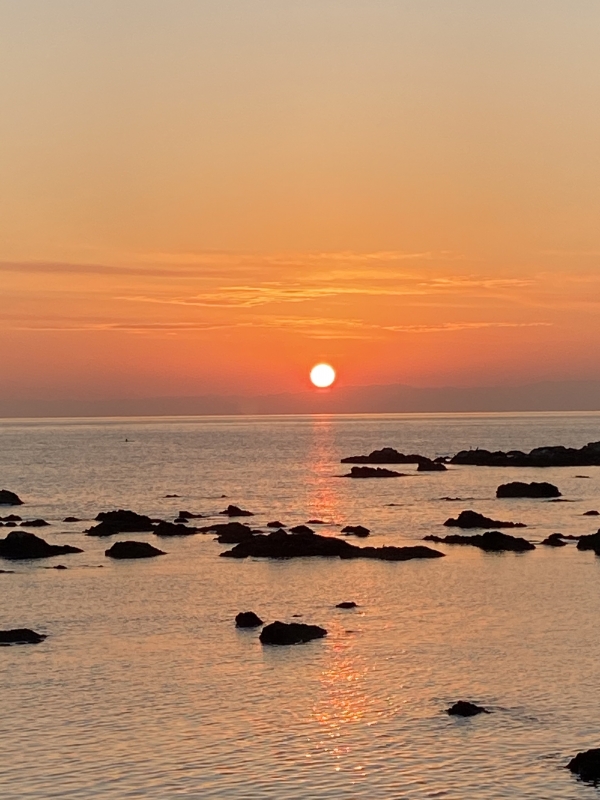 森戸海岸の夕陽