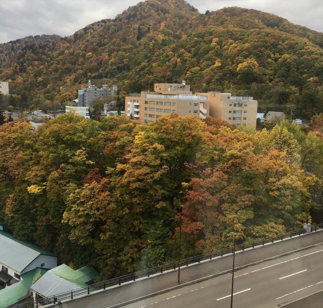 定山渓の秋景色