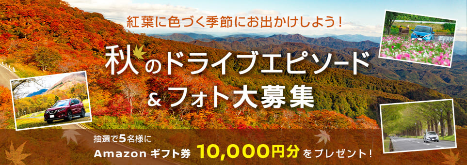 紅葉に色づく季節にお出かけしよう！秋のドライブエピソード＆フォト大募集