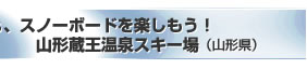 さぁ、スノーボードを楽しもう！山形蔵王温泉スキー場（山形県）