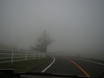 麓は晴れていても、このように霧が出る JUNZOさん