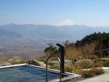 富士山と桃・桜・菜の花