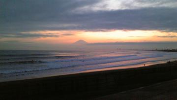海と富士山の共演は最高！ 遼さん