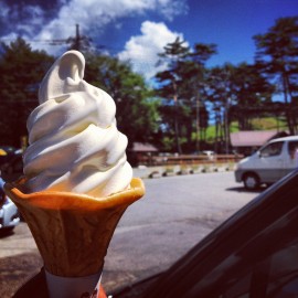 暑い中食べるソフトクリームが最高に美味いー hassyさん