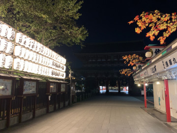 浅草寺の夜景 趣味はドライブ、釣りさん