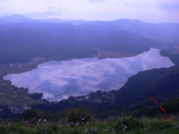 頂上からの木崎湖が最高！！ ラキシスさん