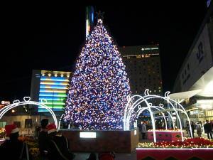 岡山駅前のクリスマスツリー DriveNaviさん